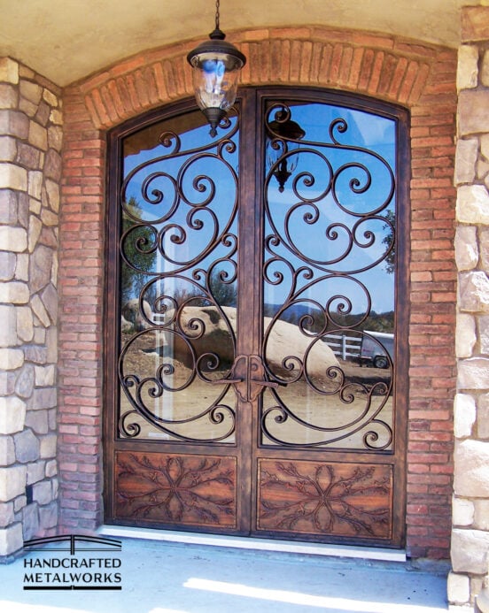 Ornate double custom doors.
