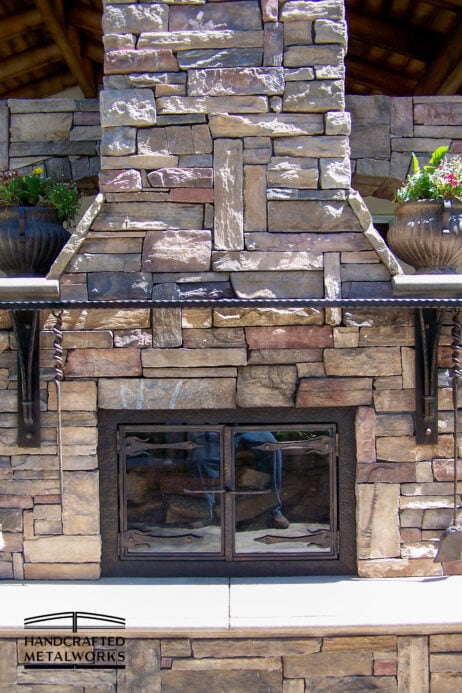Custom fireplace exterior