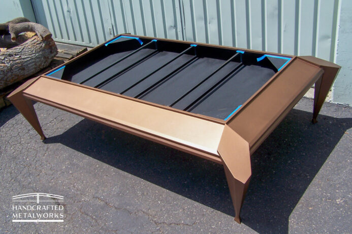 Custom furniture large metal table