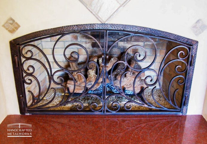 Ornate custom fireplace