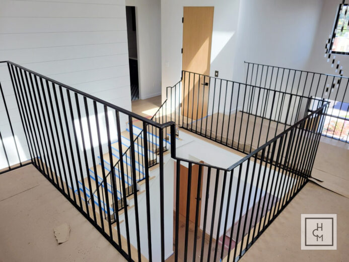 Custom stair railings modern horizontal