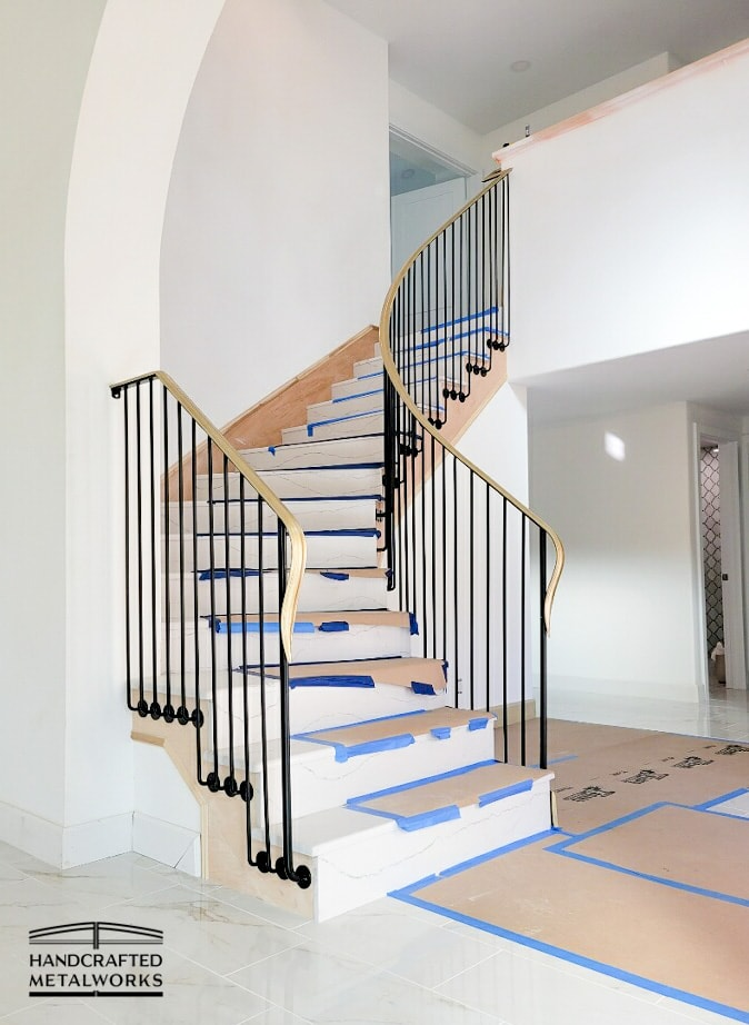 custom metal stair railing